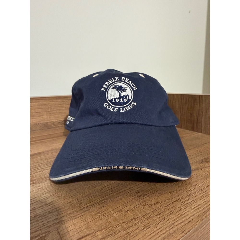 Pebble Beach Golf Links Special Edition Hat Ahead Navy Blue Adjustable Cap